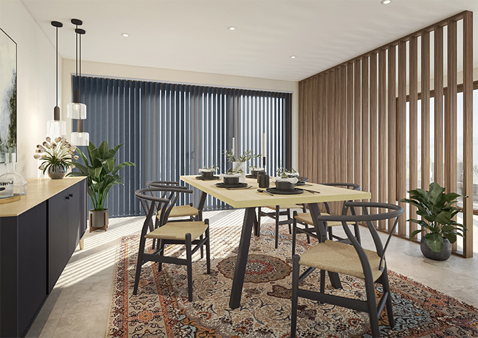 Juno (Blackout), Highland Blue - Vertical Blind - Image 7